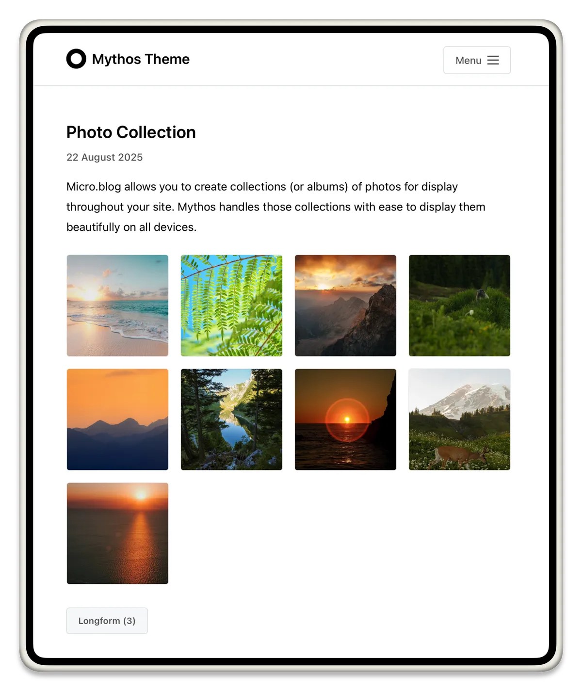Mythos Theme screenshot