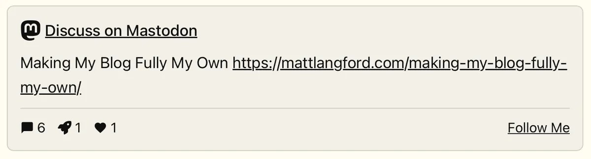 Mastodon post component